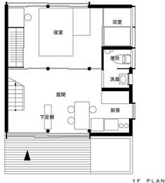 9坪の家　1階平面図